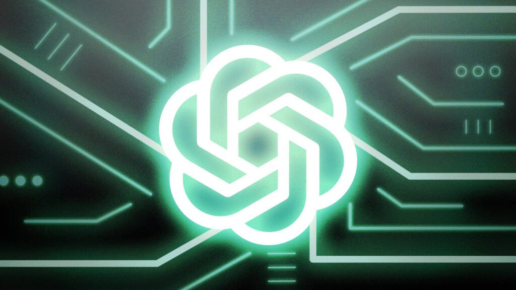 ChatGPT logó egy grafikailag szerkesztett képen.
