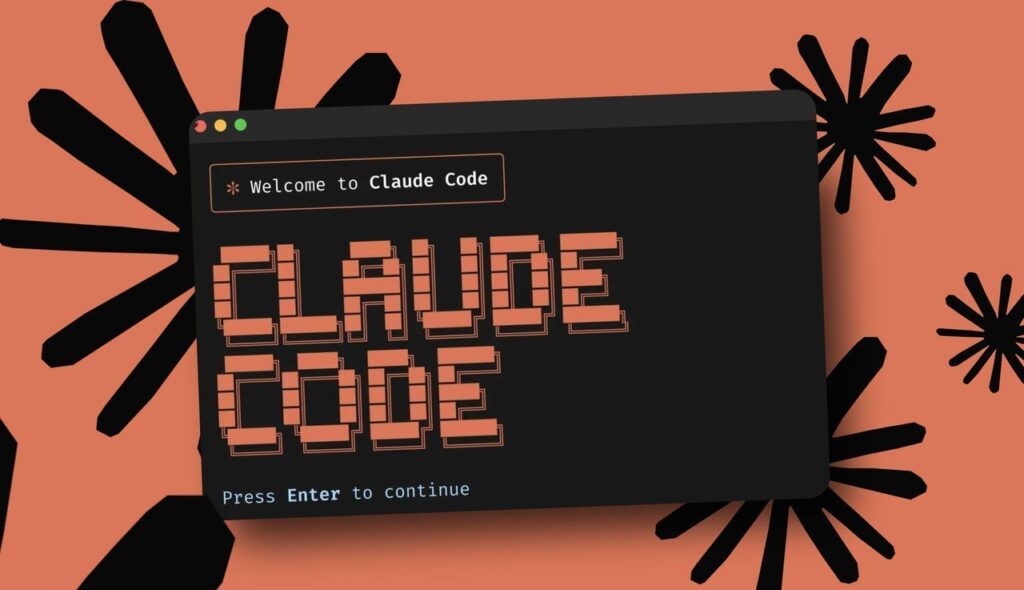 Claude code felirat, logóval.