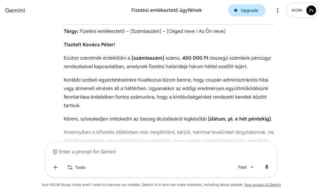 Gemini teszt 1. kérdés.