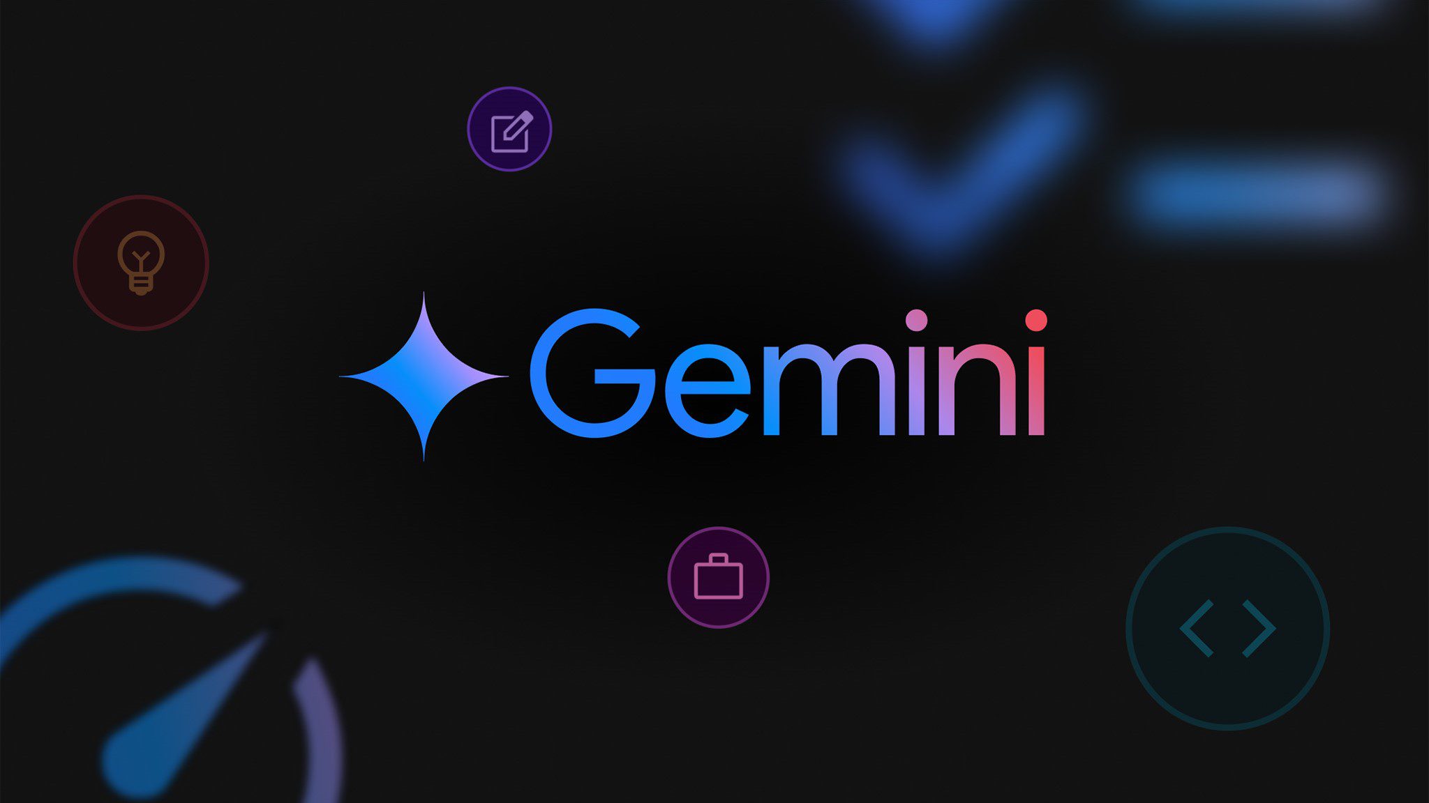 Google Gemini felirat, logóval, ikonokkal.