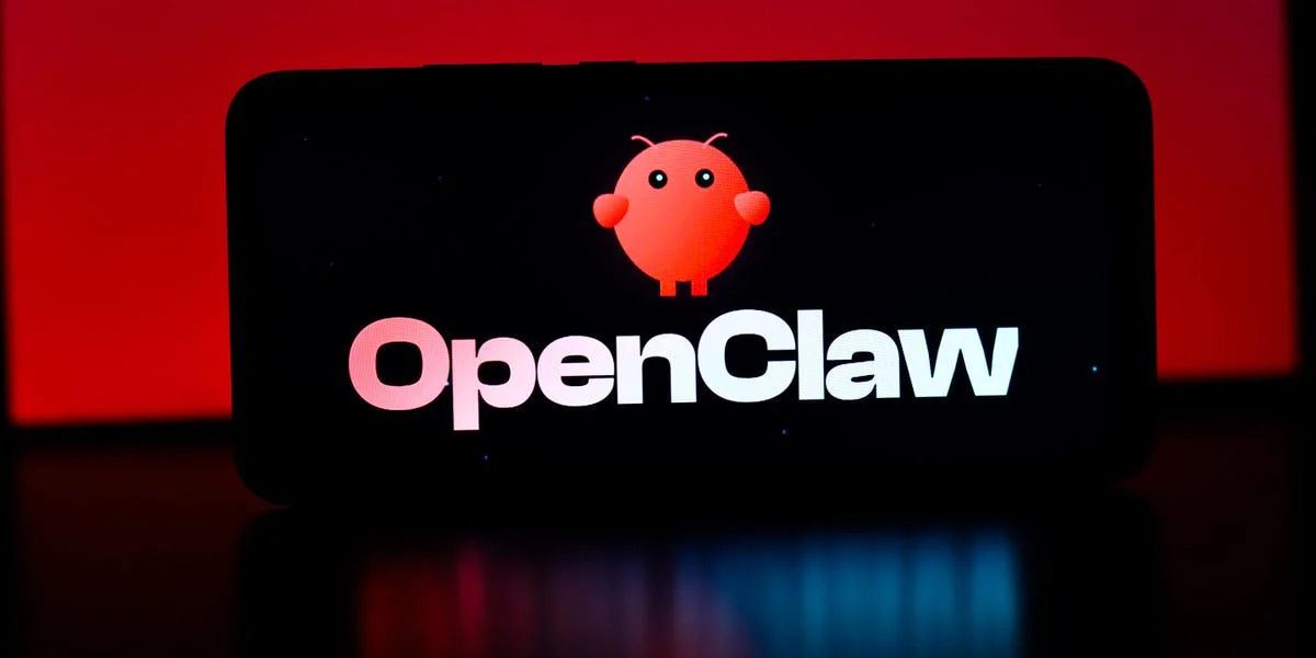 Generált kép OpenClaw felirat és logó, arculatnak megfelelő színben.