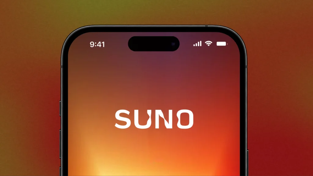 suno logo on a mobile display