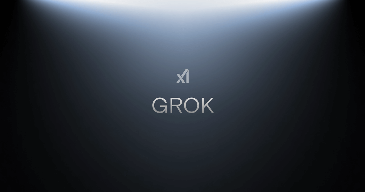 Sötét, futurisztikus háttéren látható az xAI és a Grok logója, amely a Grok chatbotról és az xAI MI-biztonsági vitájáról szóló cikket illusztrálja.
